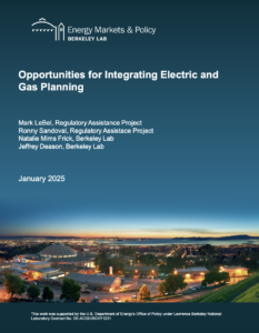 Opportunities for Integrating Electric and Gas Planning